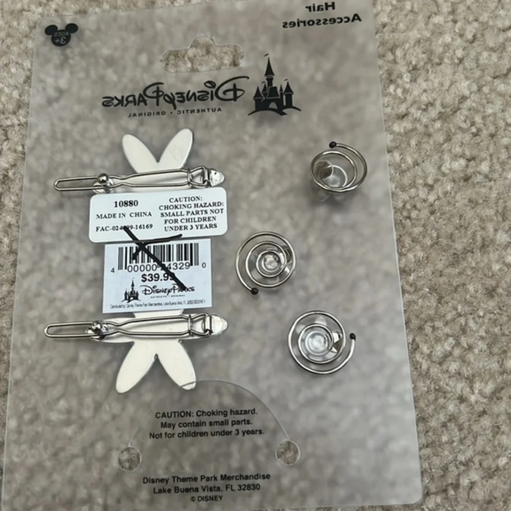 NWT‎ Disney Parks Flower Hair Accessories Barrettes & Bobby Pins Set New